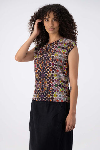 Kaleidoscope Tee Grey in Seersucker