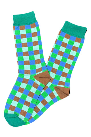 Gridlock Groove Socks Emerald Green