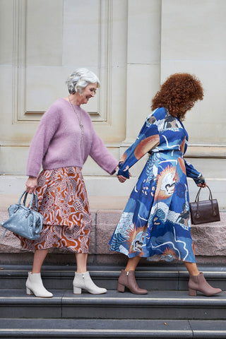 Festival Parisian Wrap Dress Blue in Viscose