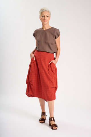 Milwaukee Astrid Skirt Tamarillo in Cotton