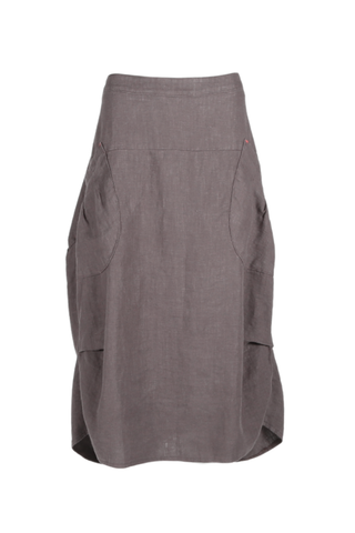 Milwaukee Fiesta Skirt Mushroom in Slub Linen