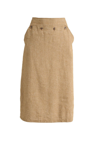 Olga de Polga Hepburn Haven skirt in Mustard wool/linen. Front view