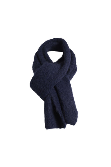 Olga de Polga Navy Aspen knit scarf in alpaca