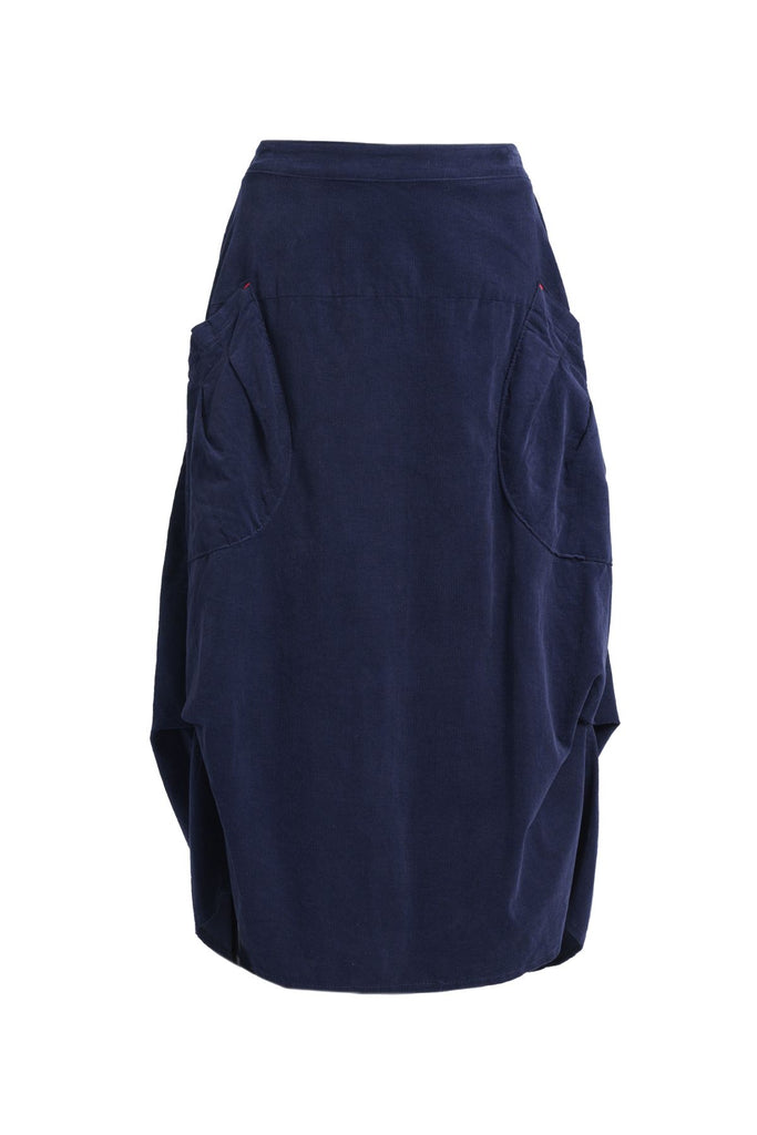 Olga de Polga Milwaukee Marlowe Navy in fine cotton cord. Front view