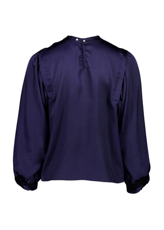 Olga de Polga Moonshine blouse in Navy soft viscose.  Back view