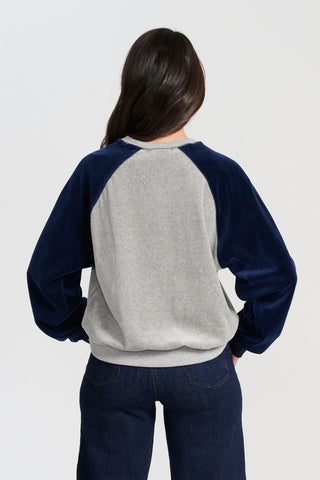 Odessa Sweatshirt Navy in Soft Cotton