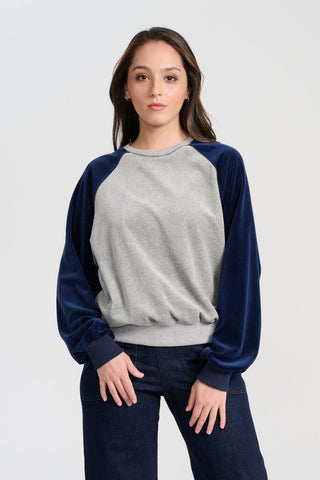 Odessa Sweatshirt Navy in Soft Cotton