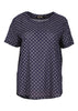 Polka Dot Top Navy in Seersucker