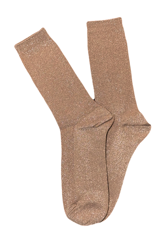 Flashdance Lurex Socks Caramel