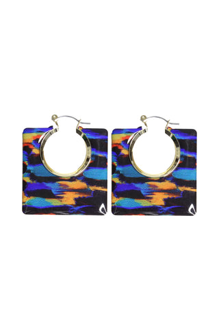 Savanna Square Hoops Electric Sunset