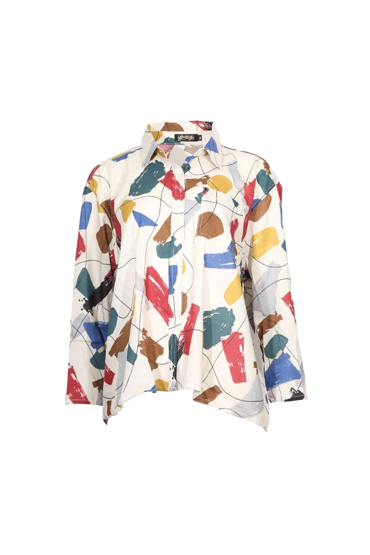 Olga de Polga printed shirt in Oat Fiesta.
