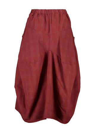 Olga de Polga Textured cotton Milwaukee skirt in burnt Orange.  Back