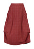 Olga de Polga Textured cotton Milwaukee skirt in burnt Orange.  Front