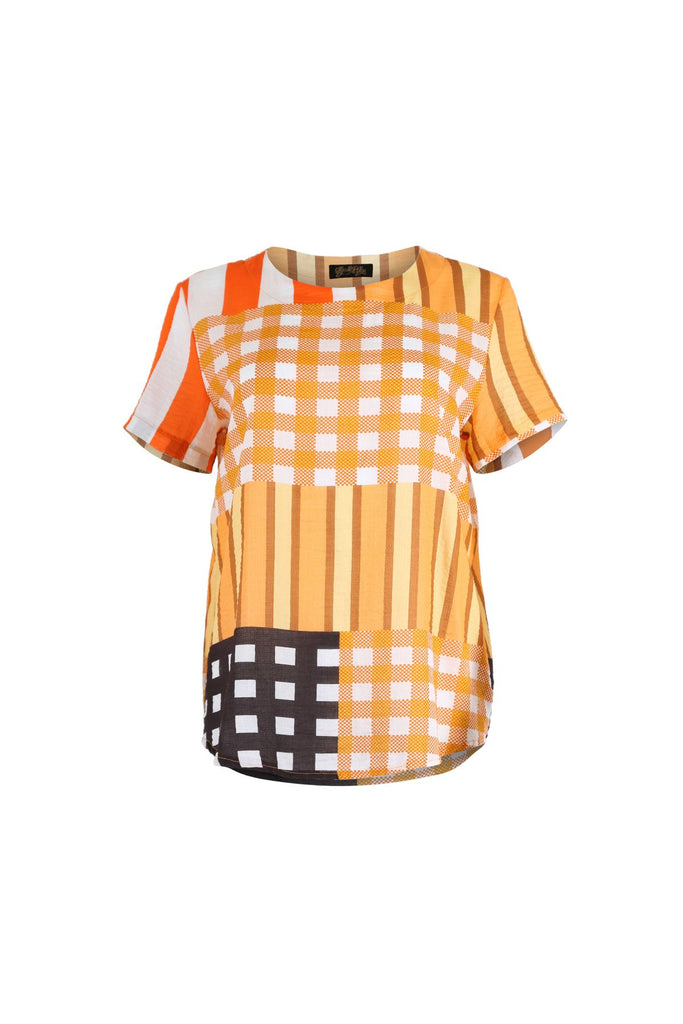 Olga de Polga Orange Central Park top. Front view