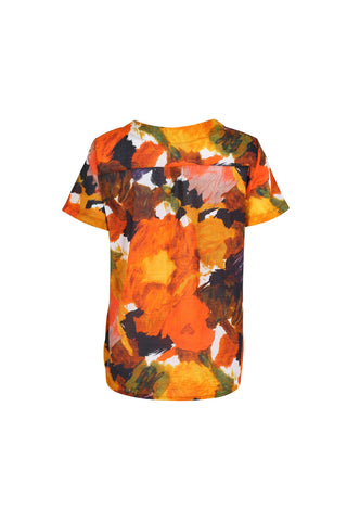 Fiorella Top Orange in Seersucker