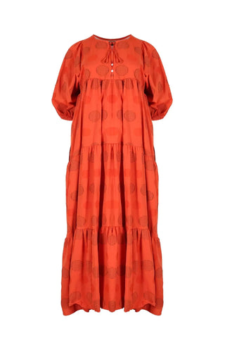 Universal Olivia Dress Orange in Cotton Blend