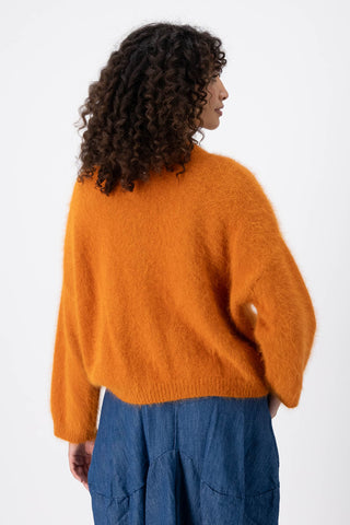 Montreal Knit Sweater Orange in Angora