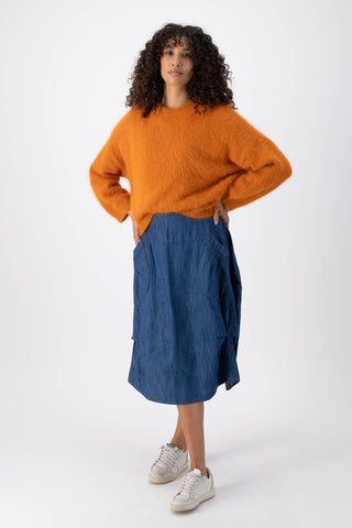 Montreal Knit Sweater Orange in Angora