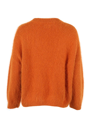 Montreal Knit Sweater Orange in Angora