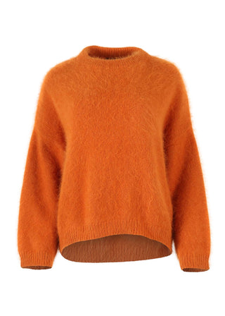 Montreal Knit Sweater Orange in Angora