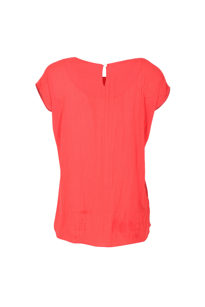Olga de Polga Orange Tangerine tee in coton seersucker. Back view
