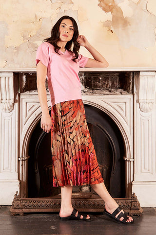 Vivant Pleated Skirt Orange
