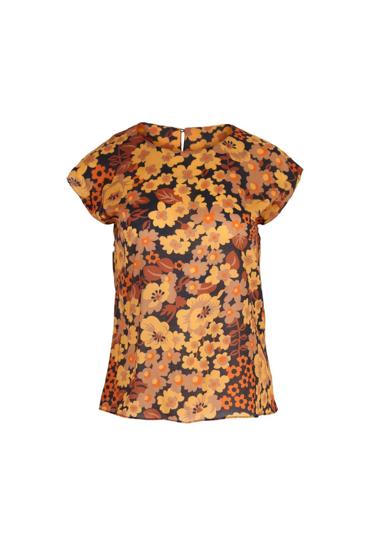 Olga de Polga women's tee in Dilon in Tangerine colour. Front view