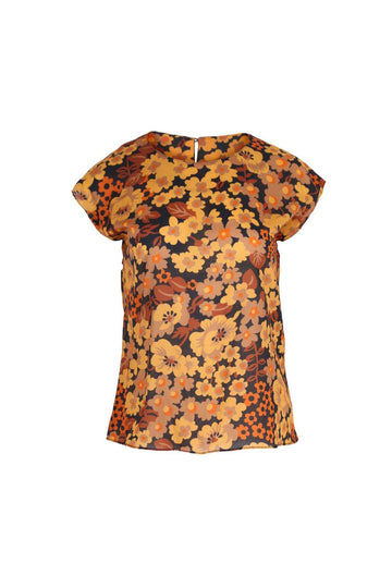 Olga de Polga women's tee in Dilon in Tangerine colour. Front view