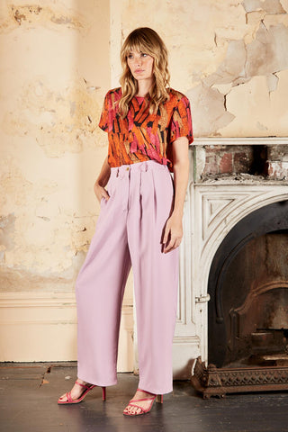 Vivant Top Orange in Seersucker