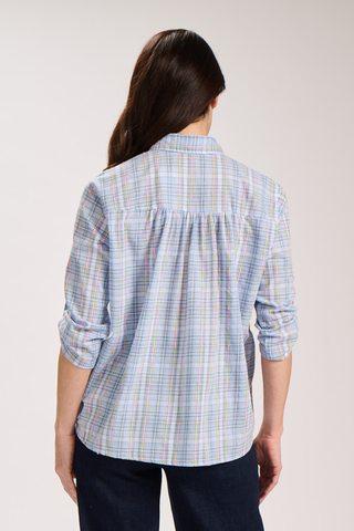 Palomino Check Cotton Shirt Blue