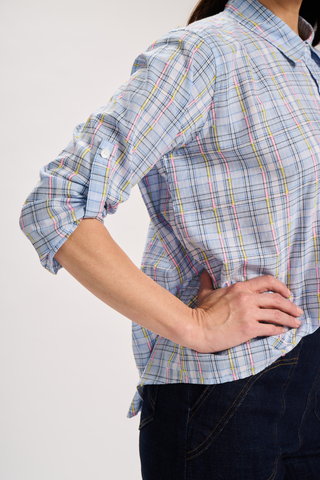 Palomino Check Cotton Shirt Blue
