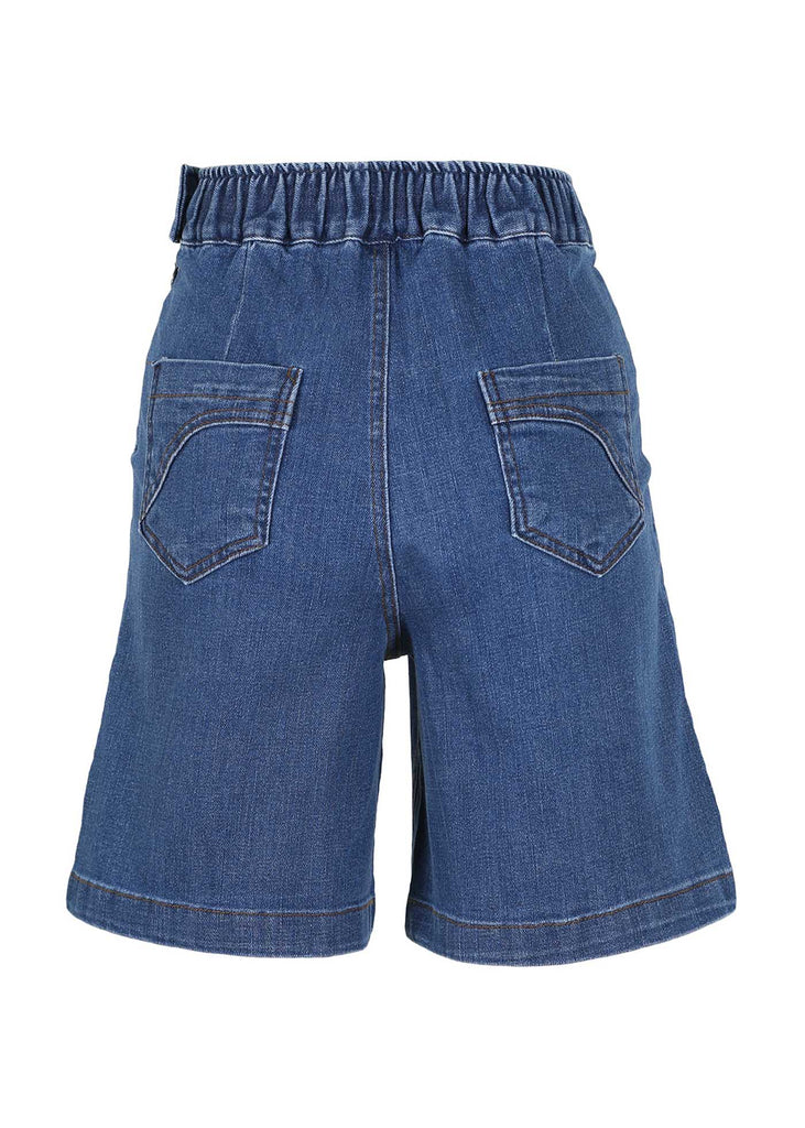 New Olga de Polga Peggy shorts in Original Wash Denim. Oversized front pockets. Sits above the knee, able to be rolled up for different lengths.