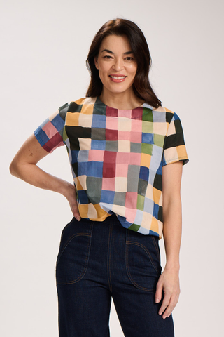 Tessera Top Blush in Cotton Voile