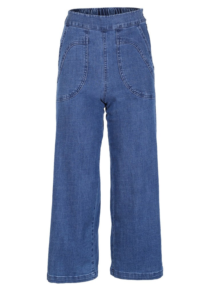 Olga de Polga Peggy Jeans Original Wash. Best selling jeans with a side zip and elasticated waistband.