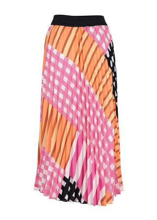Olga de Polga pleated skirt in Pink Central Park print.  Back view