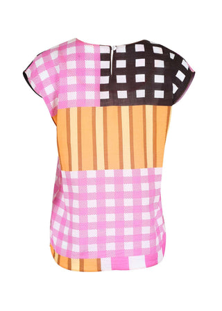 Olga de Polga pink Central Park printed cotton seersucker. Back  view