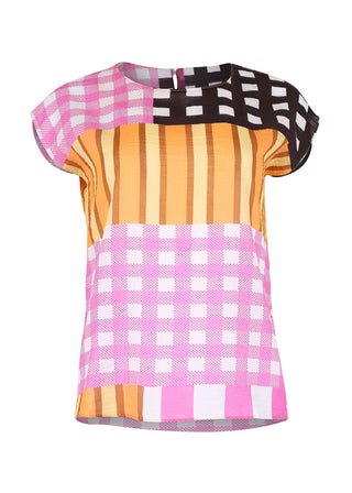 Olga de Polga pink Central Park printed cotton seersucker. Front view