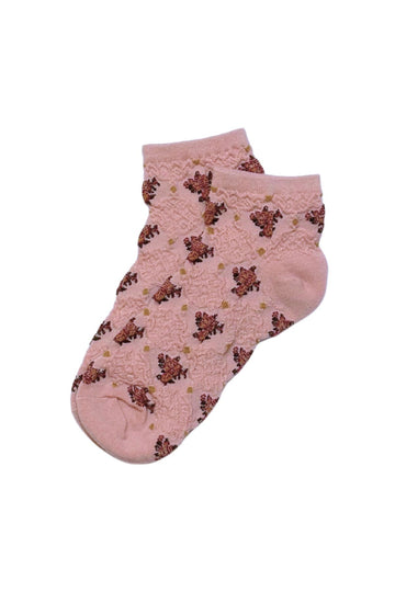 Olga de Polga Pink Crinkle ankle socks