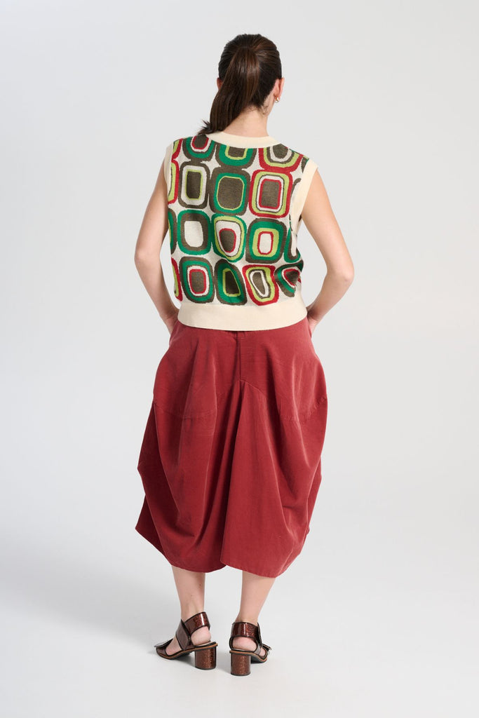 Olga de Polga Blush Milwaukee Marlowe.  Comfy waistband making it the perfect throw-on-and-go!
Flattering a-line design.
Subtle gathers on the sides and back.
Large front pockets. Back view on model
