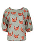 Red Fox Blouse in Seersucker