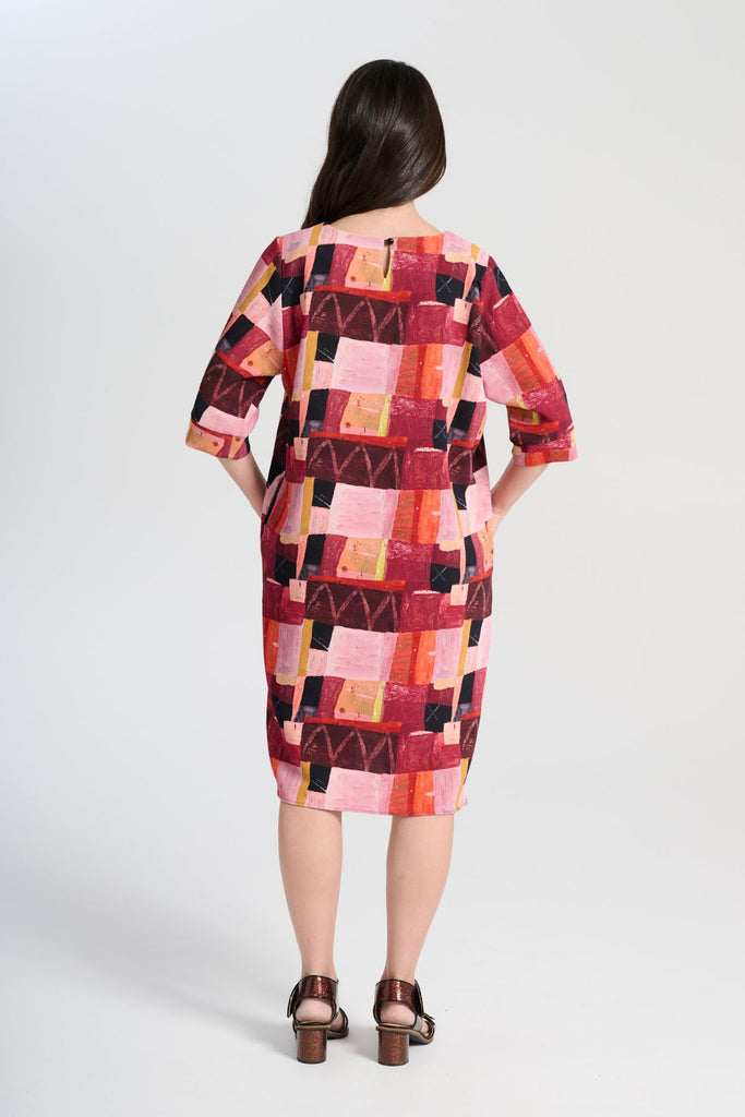 Olga de Polga Kismet Blush Sencillo Shift Dress. Back view