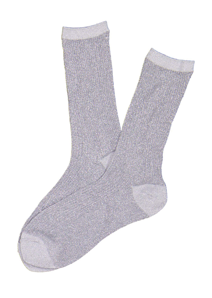 Silver Metallic Socks