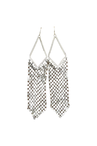 Silver Mesh Earrings