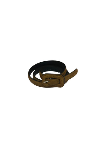 Slim Suede Belt Tan