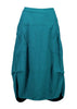 Milwaukee Fiesta Skirt Teal in Slub Linen