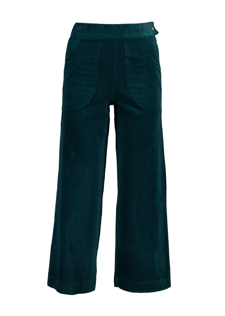 Olga de Polga Peggy Cord Pants in Teal. Front