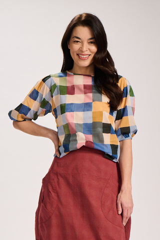 Tessera Blouse Blush in Cotton Voile