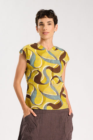 Eclipse Two-Way Tee Saffron in Cotton