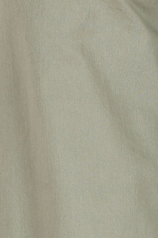 Olga de Polga Canvas Peggy pants in green khaki. Cropped pants with front and back pockets. Fabric close up view