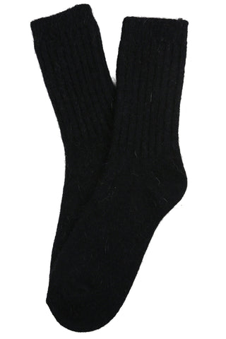 Luscious Angora Socks Black